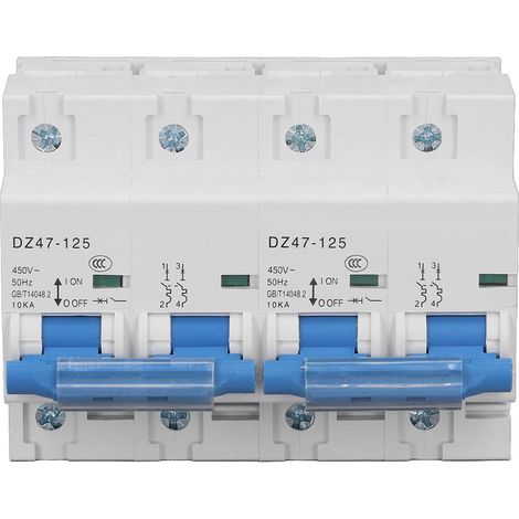 Interrupteur sectionneur manuel 100A AC450V, transfert biphasé mini rail DIN, pouvoir de coupure 10KA, disjoncteur interlock pour installation électrique. (1/5)