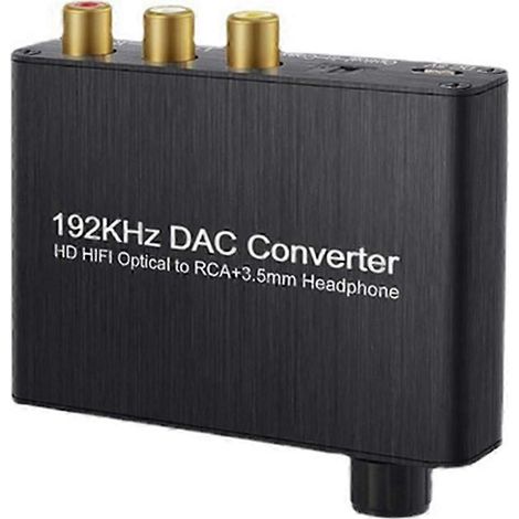 Convertisseur numérique-analogique 192 kHz avec amplificateur de casque, récepteur Bluetooth intégré et lecteur de musique simple. WHBYV (1/4)