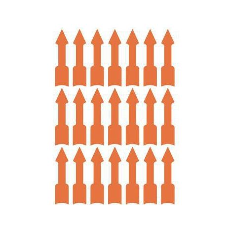 Hinweisetikett 39 x 9 mm (B x H) Papier leuchtorange 63 Etik./Pack. (1/4)
