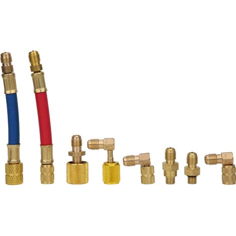 Ortviai Raccords de climatisation multifonction CT-138 en laiton, 8 pièces pour R134A/R12