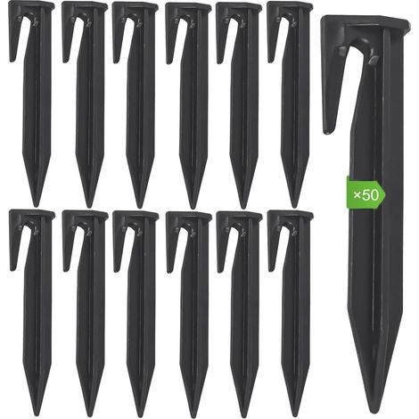 50pcs Piquet Fil Robot Tondeuse,Piquets de Fixation en Plastique Robuste, Piquets de Fixation pour Câbles Périphériques, pour Tondeuse Robot, Camping (1/5)