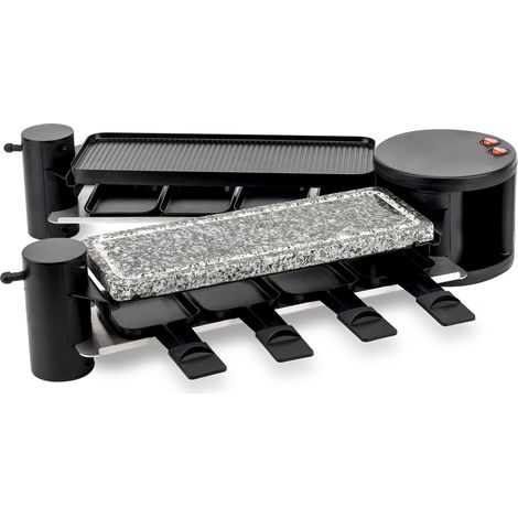 HKoenig RP360 - Raclette 8 personas 3 en 1, grill, plancha con piedra natural, 1200 W (1/5)