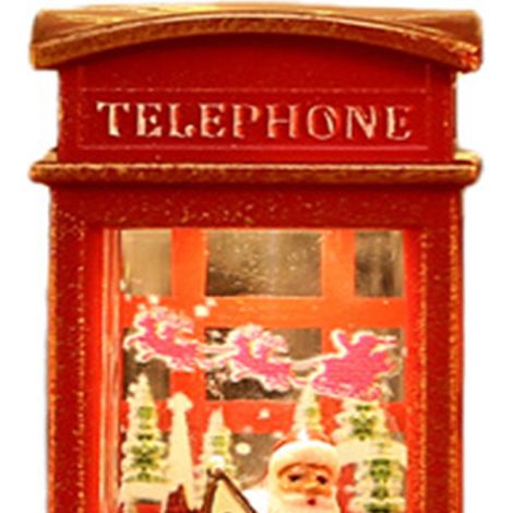 Décorations de Noël, vieil homme, bonhomme de neige, cabine téléphonique, petite lampe à huile, décor d'hôtel/KTV, ornements lumineux, cadeaux de Noël, cabine téléphonique (1/5)