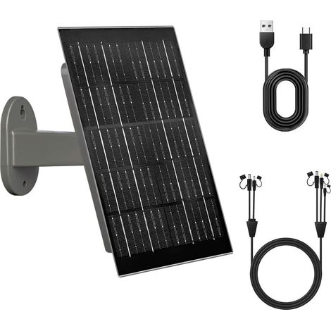 Panneau solaire 12V/1A 6V/1.5A Kit chargeur de batterie solaire Batterie au lithium rechargeable intégrée IP66 étanche pour caméras de chasse ou Deer Feeder(8W 12000mAh) (1/5)
