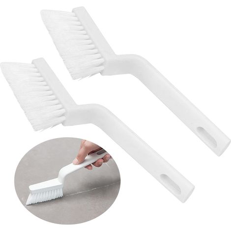 Lot de 2 brosses à joints V - Nettoyage professionnel carrelage, sols, salle de bain et cuisine - Élimination saletés incrustées (1/5)