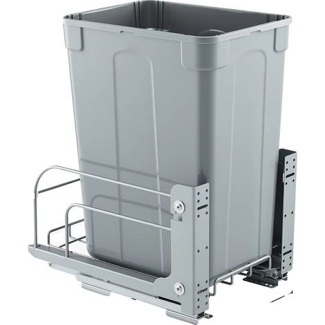 Cestino a cassetto, meccanismo di chiusura ammortizzata, design sottobanco, 35 Qt (1/2)