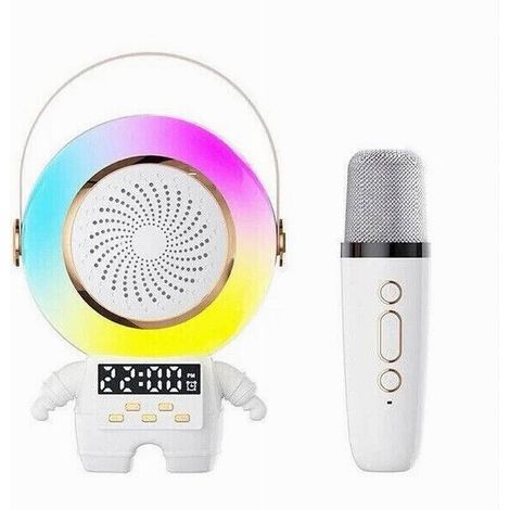 TRADE SHOP - Cassa Speaker Wireless Bluetooth Portatile Con Microfono Karaoke Sveglia Rgb - (1/2)