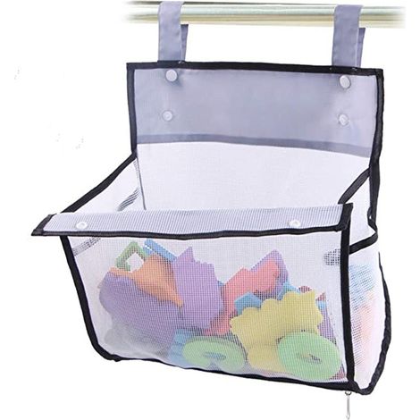 SHINING HOUSE Lot de 2 organiseurs de Jouets de Bain en Maille à Suspendre pour Tout-Petits, décoration de Salle de Bain, Baignoire, Jouets Grande capacité, Multi-Usage pour Salle Bain, Douche, Baigno