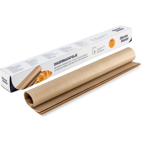 Lot de 3 films de cuisson permanents 40 x 35 cm, tissu en fibre de verre, revêtement PTFE, stable et indéchirable (1/5)