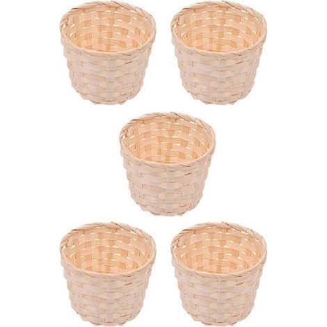 Mini-Gewebekörbe ohne Henkel für Bastelarbeiten und Dekoration (7,5 x 6 cm)