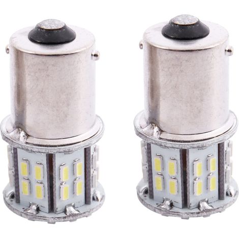 Adecuado para dos bombillas LED SMD blancas de 50 LED para luces traseras e intermitentes de coche 1156 BA15S 382 P21W.