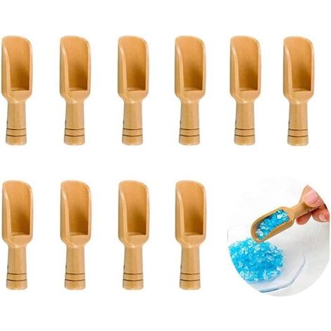 Cuillère à sel - Non spécifié - Mini cuillère en bois - 10 pièces - Antidérapante - Légère (1/4)