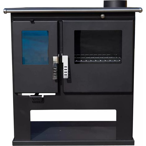 Poêle à bois de Cuisine Verso CS - 7,7 kW avec Four et Plaque Supérieure en Métal, Puissance et Fonctionnalité pour Votre Cuisine (1/5)