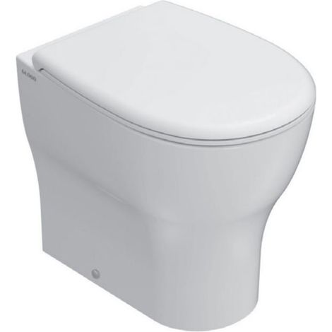 Vasomulti a terra in ceramica 52x36 cm Globo Grace GR003BI Bianco - Ceramica - Con copri wc soft close