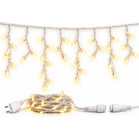 Luci di Natale LED a Frangia da Esterno IP44, 3, 5 e 10 Metri 3metri bianco caldo (1/5)
