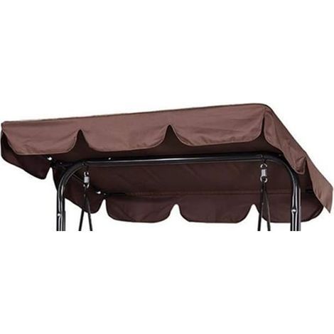 AIDUCHO Ersatzdach für Gartenschaukel, wasserdicht (210D), Schaukeldach, Sonnenschutz für Gartenschaukeln, UV-beständig (Kaffee, 195 x 125 x 15 cm) – Dreisitzer (1/5)