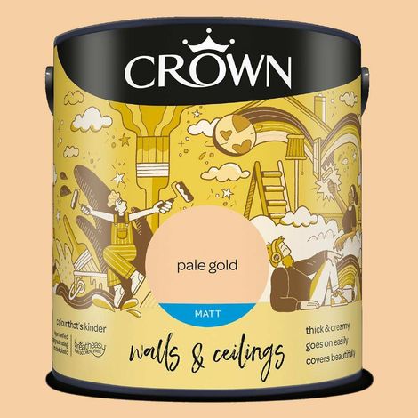 CROWN WALLS AND CEILINGS MATT PALE GOLD 2.5L