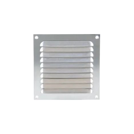 Lot De 2 D'appui De Grille À Persienne 150 X 150 Mm - Anodisé Argent (1/2)
