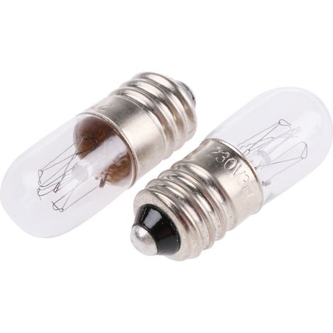 Ampoule RS PRO 230 V 13 mA, E10 ( Prix pour Paquet de 10 )