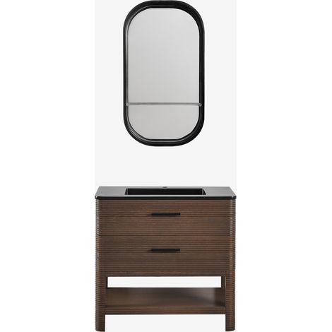 Set di mobili da bagno 90x50 cm in legno con lavabo integrato Misene SKLUM