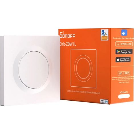 Interruptor de pared Sonoff zbminil2-e sin neutro Zigbee (1/3)