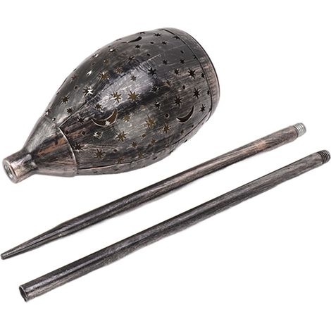 Lot de 2 lanternes solaires décoratives à LED 5730, étanches IP44, à encastrer au sol, avec motif lune et étoiles ajouré pour allées et jardins. Idéales pour éclairer les chemins et aménagements paysa (1/5)