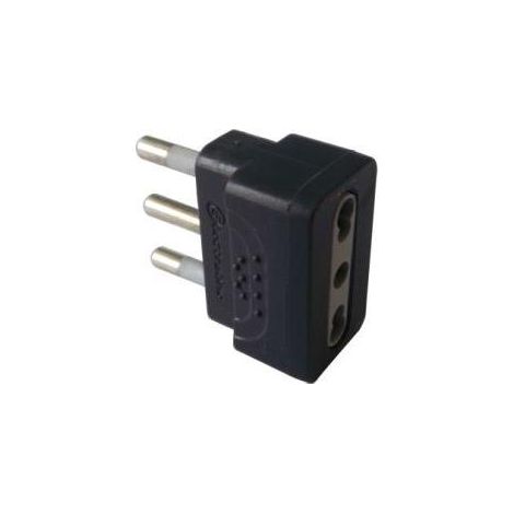ADATTATORE SEMPLICE 16A 2P+T NERO