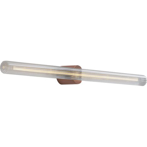 Applique Murale De Salle De Bains Led En Cuivre Potter 7W Avec Ampoule Rayée S14D 2700K Ip44 - Groupe Rossini Salle De Bains Et Éclairage Intérieur (1/5)