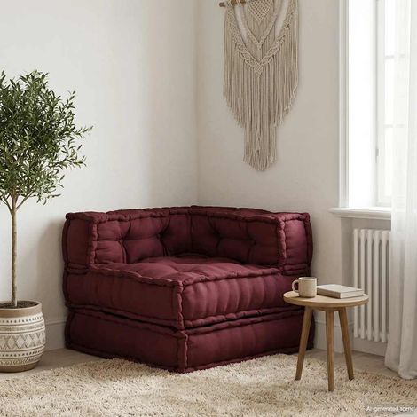 vidaXL Sofá modular tela granate 70x70x54 cm (1/5)