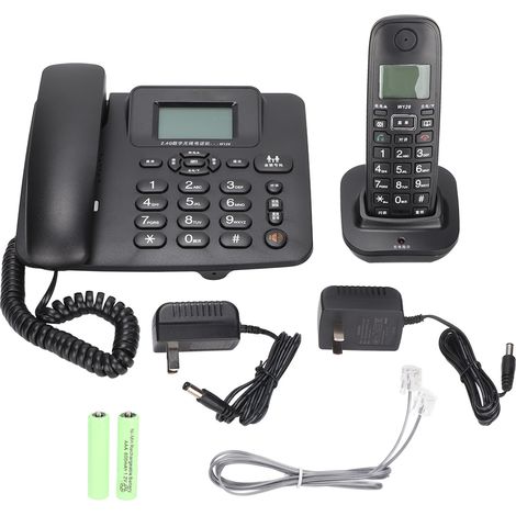 Système téléphonique de bureau extensible, combiné filaire et sans fil pour maison, 18 sonneries, prise américaine 100-240V (1/5)