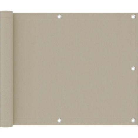 Paravento per balcone protezione privacy paravento 75 x 300 cm tessuto oxford beige 020010026