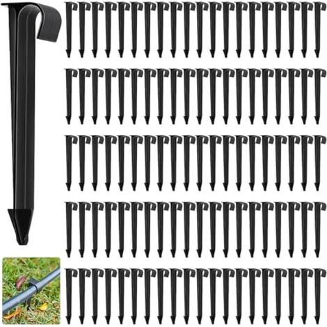 100 Piquets de Support en PE pour Tuyaux d’Irrigation de 16 mm – Fixation Solide au Sol pour Arrosage Jardin et Potager (1/5)