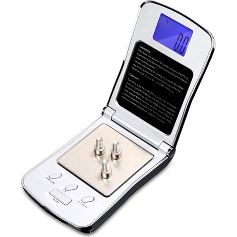Balance numérique de précision électronique portable, mini balance pour machine de pesage en or, couvercle rabattable, cadeau