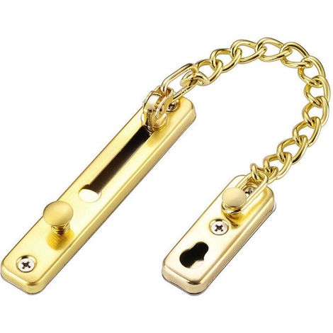 Chaîne de porte de sécurité simple en acier inoxydable (dorée) (1/4)