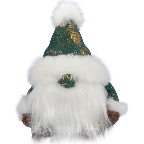 Duende navideño escandinavo verde, guardián del buen humor, 17 cm (1/2)