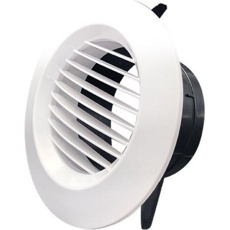 Grille de ventilation réglable Grille de ventilation ronde en plastique Couvercle d'aération Couvercle de ventilateur Support de disque Grille de ventilation Couvercle Air d'échappement (75 mm) (1/2)