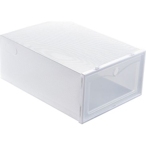 Boite De Rangement Pour Chaussures - Plastique Transparent Epais - Empilable Et Anti-Poussiere - 33x23x13cm - 1 Unite (1/5)