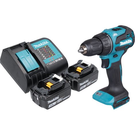 Taladro atornillador a batería Makita DDF 490 SF 18 V 65 Nm 1/2" sin escobillas + 2 baterías de 3,0 Ah + cargador (1/5)