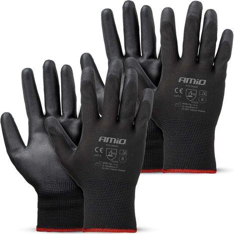 Gants de protection en polyuréthane taille 8 3131X 4 pièces amio-04631 (1/3)