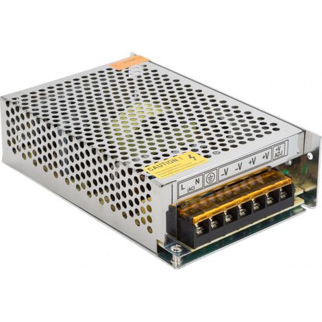 Greenice – Transformateur pour luminaire 12VDC 120W – Intensité 10A – IP20 – Régulation électronique pour bandes LED – Ventilation recommandée - KD-TRIP25120W10A