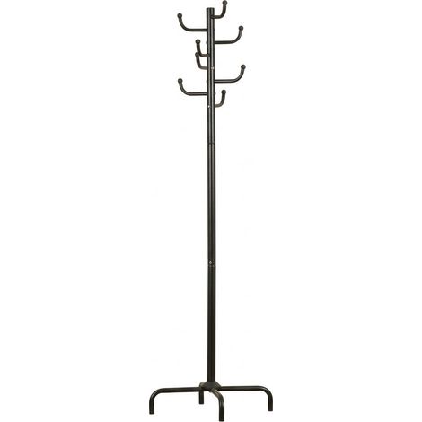 Appendiabiti  Moderno Ganci Attaccapanni Ingresso Ferro H175cm Nero