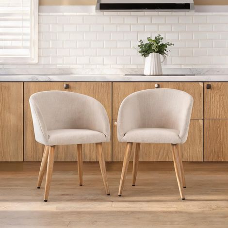 Lot de 2 chaises de salle à manger design scandinave avec assise (1/5)
