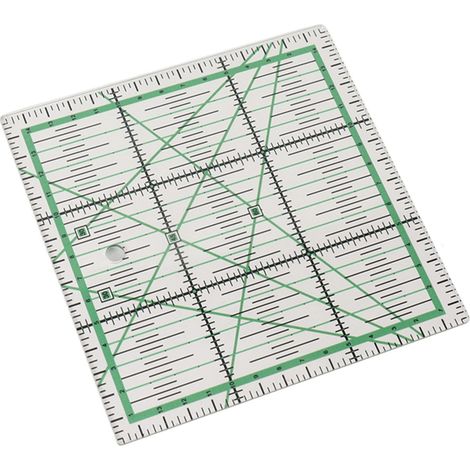 Règle de patchwork transparente en acrylique avec grille et échelle précise pour le repassage, la couture et le patchwork. (1/5)