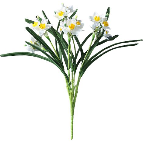 Künstlicher Narzissenstrauß für die Heimdekoration - Künstliche Plastikblumen (1/5)