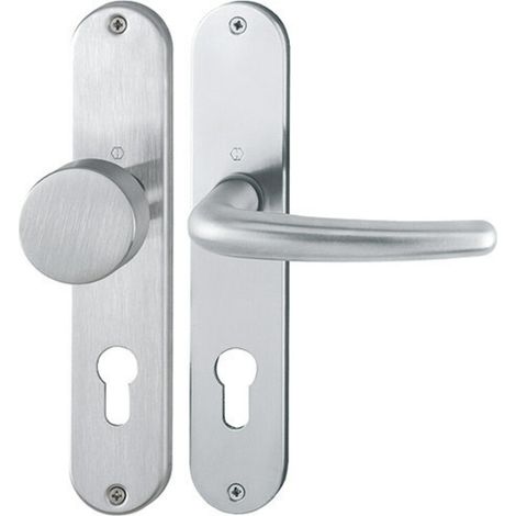 Hoppe Langschildgarnitur Denver E58/302/1310Z VA F69 PZ 72mm DIN L/R