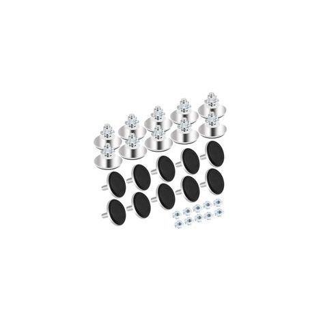 BRAVIX - Confezione da 20 piedini di livellamento per mobili, M8 x 40 mm, viti di regolazione per gambe di mobili, sedie e tavoli.