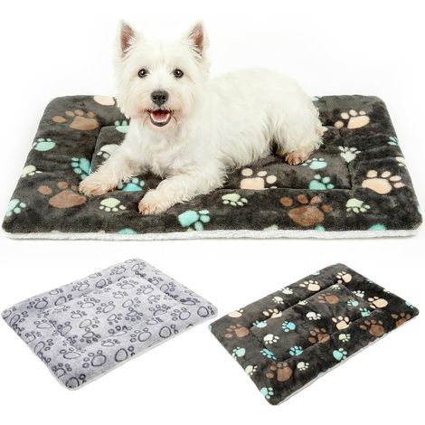 2 PCS Dog Bed, Washable Dog Mattress, Waterproof Mat for Small Dogs, Cats and Puppies, Fleece Blanket for Guinea Pigs, Rabbits, Squirrels and Hamsters (L,69 x 52cm) (1/5)