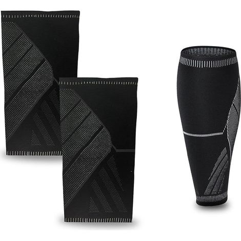(noir)1 Paire De Protge-mollets De Compression Pour Homme Et Femme Sport Pour La Rcupration Sportive, Attelle De Tibia, Mdicale, Spasme Musculaire (1/5)