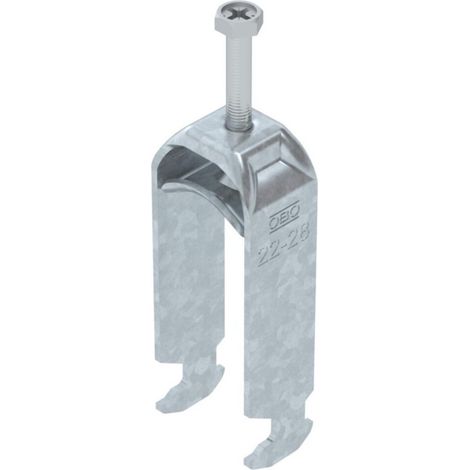 OBO Bettermann Bügelschelle 2056 2-fach 22-28mm Stahl tauchfeuerverzinkt, 1186023 (1/2)