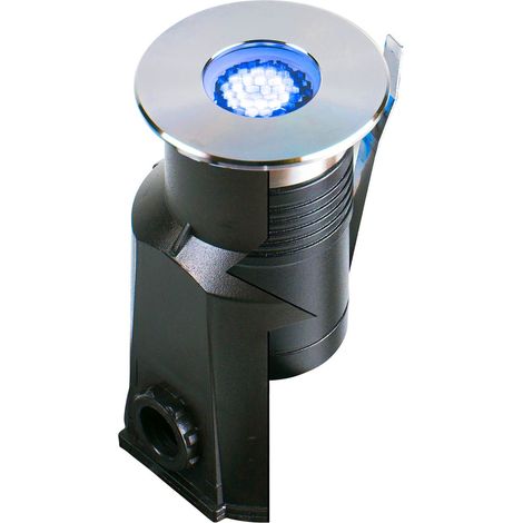 Encastré de sol extérieur MINI ZEPH 24 rond inox bleu 2W - EUROPOLE - 464712